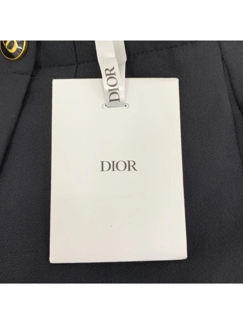 Dior Black Wool Single-Button Casual Shorts